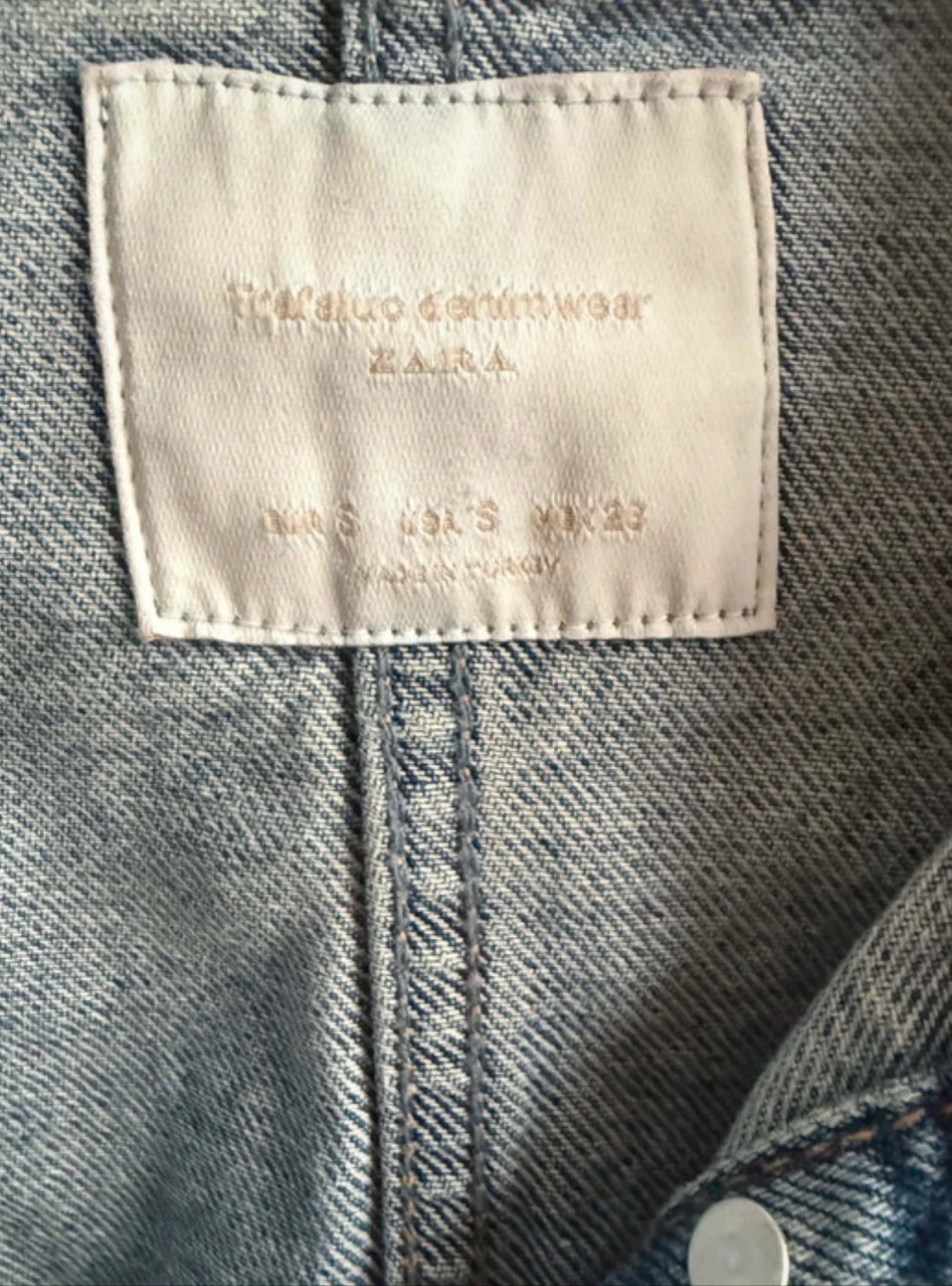 Embroidered floral Trafaluc Zara S denim jacket – photo 3
